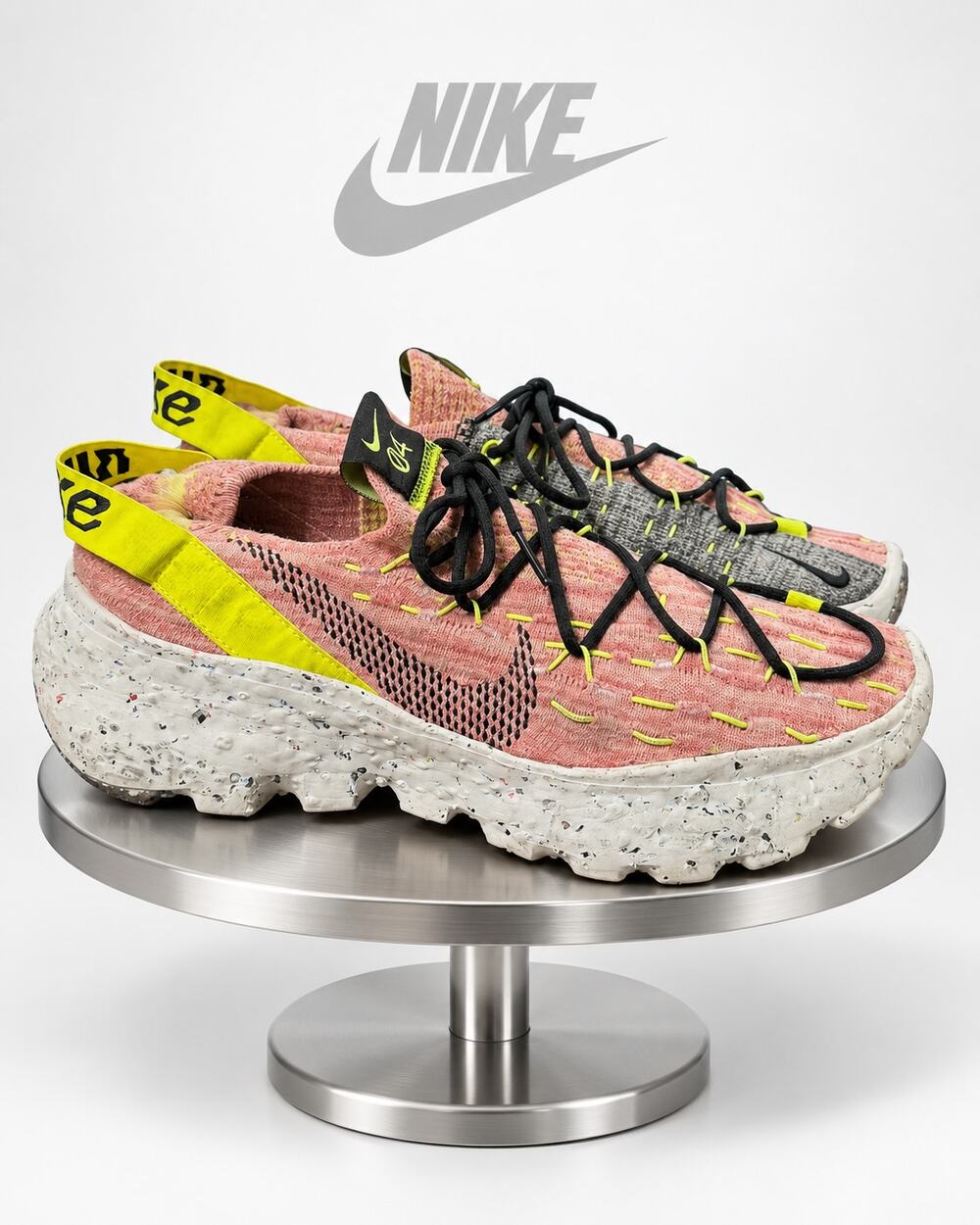 Nike Space Hippie 04 Lemon Venom Light Arctic Pink Sneakers Women’s 9.5